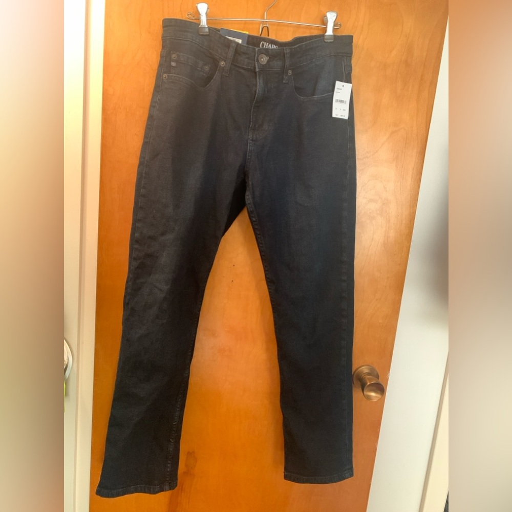 Chaps Straight Fit Freedom Stretch Deep Sea Blue Denim Jeans - Men’s Size 32x30